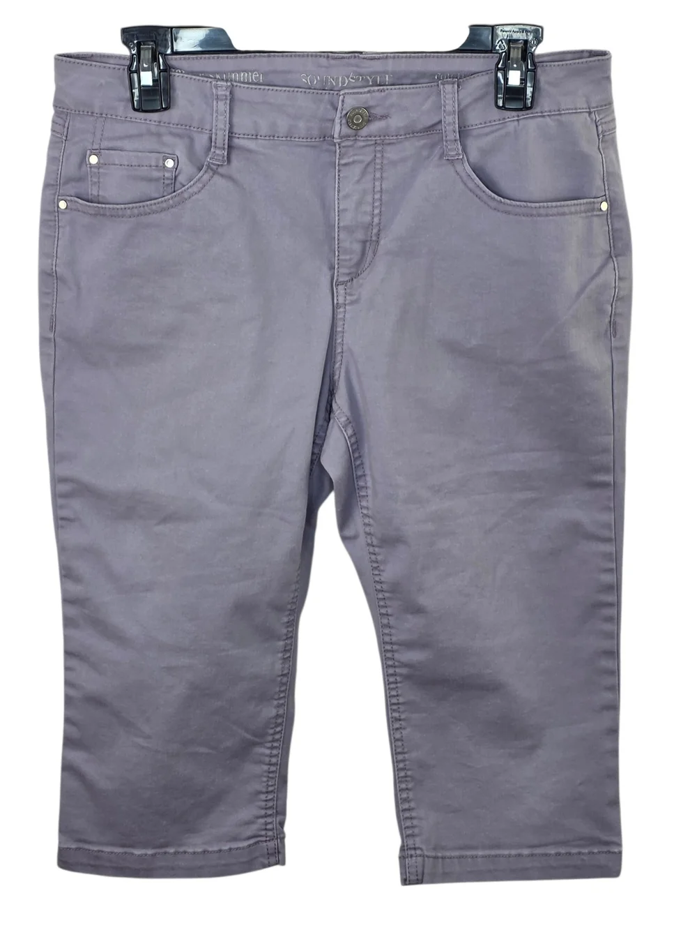 Soundstyle Mid-Length Jean Shorts in Lavender Size 10